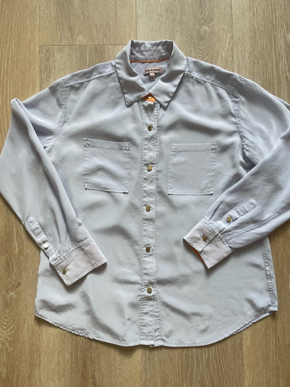 Juicy Couture Button Up Shirt Womens Small Long Sleeve| Y2K